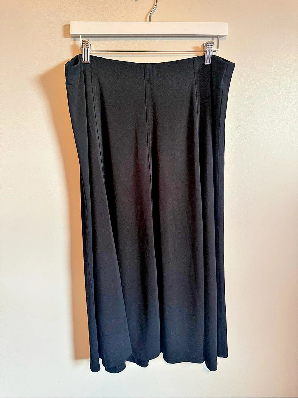 Norton McNaughton Pleated Maxi Skirt in Black Size Large